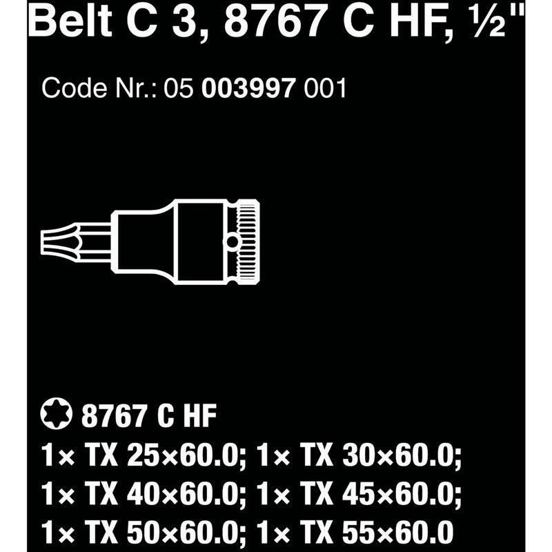 Load image into Gallery viewer, Wera belt c 3 zyklop doppenset, 1 2 dopsleutel (zwart, 6-delig, met vasthoudfunctie)
