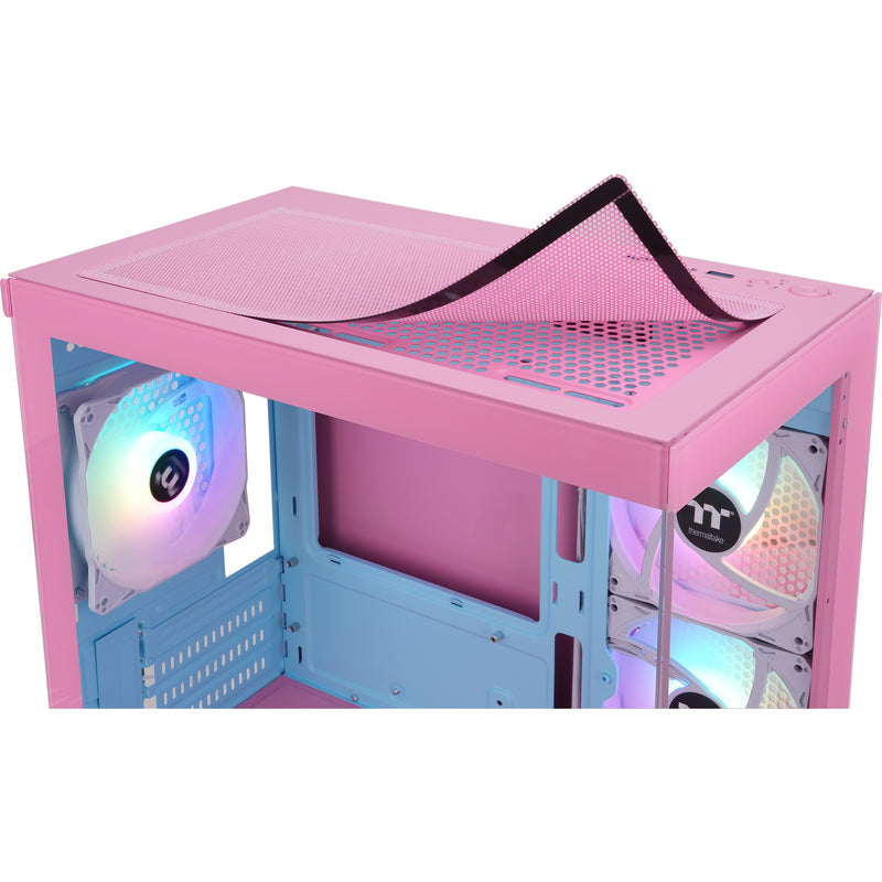 Afbeelding laden in galerijviewer, Thermaltake view 170 tg argb mini tower behuizing (roze | 2x usb-a | rgb | tempered glass)
