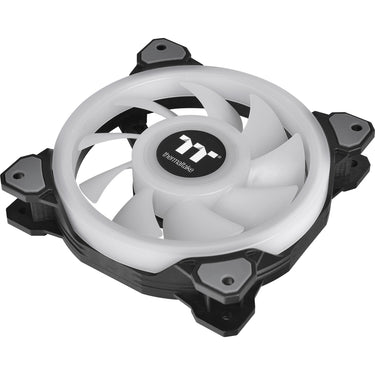 Thermaltake riing quad 14 rgb radiator fan tt premium edition single fan pack case fan (zwart, 140 x 140 x 25 mm)
