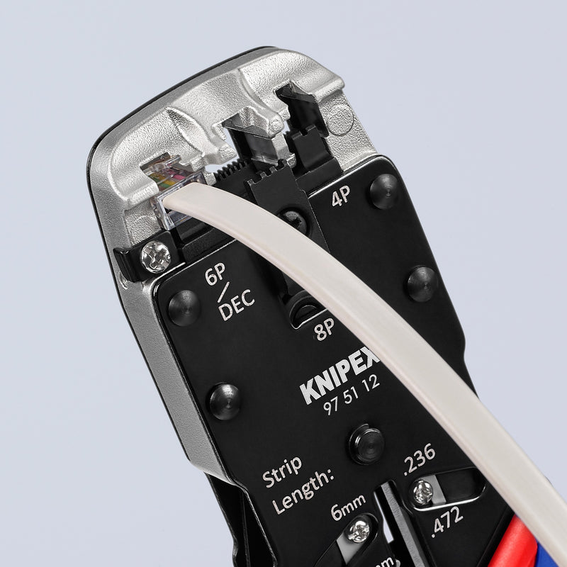 Load image into Gallery viewer, Knipex krimptang voor western-stekkers 975112 (blauw rood)
