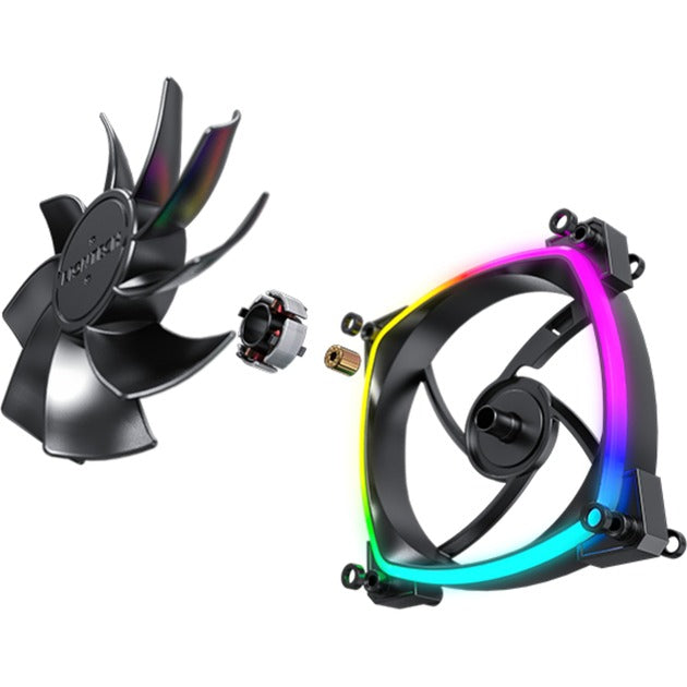 Load image into Gallery viewer, Montech rx120 pwm rgb case fan (zwart, 120 x 25 x 120 mm, 3-pin argb)
