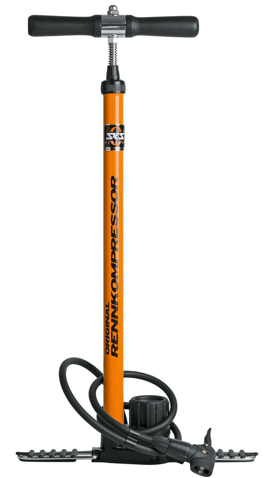 Sks vloerpomp rennkompressor multivalve 16bar zw oranje