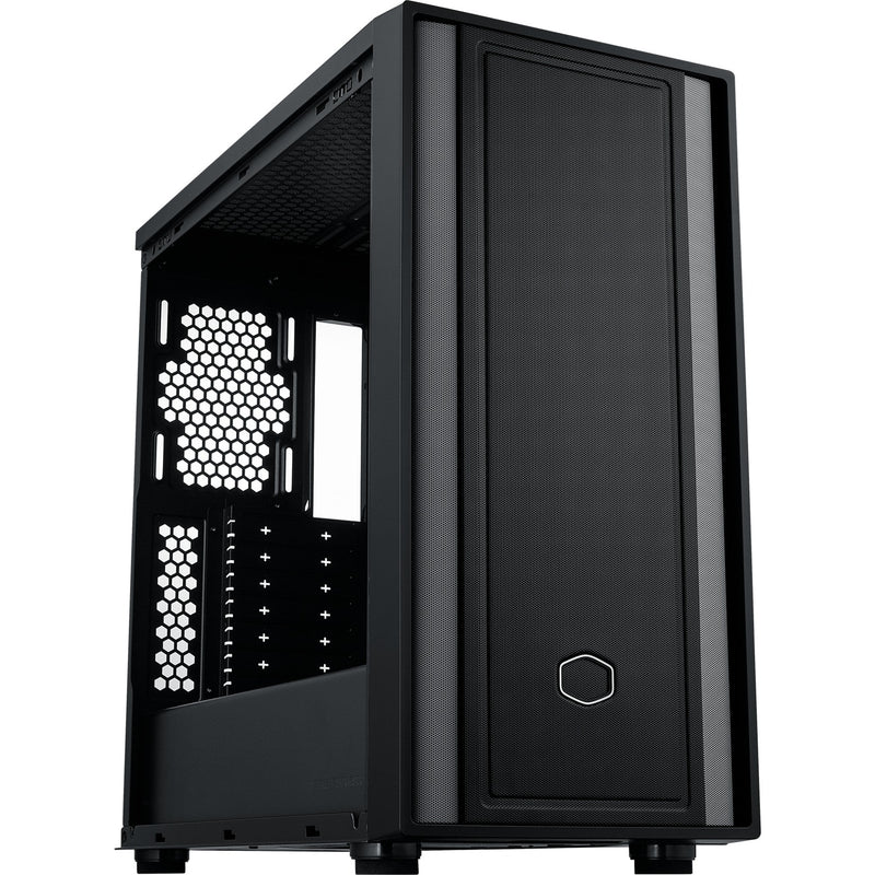 Load image into Gallery viewer, Cooler master masterbox 600 lite midi tower behuizing (zwart | 2x usb-a | 1x usb-c | rgb | tempered glass)
