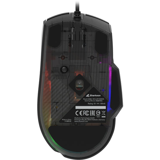 Sharkoon skiller sgm35 gaming muis (zwart, 400 - 6400 dpi, rgb leds)