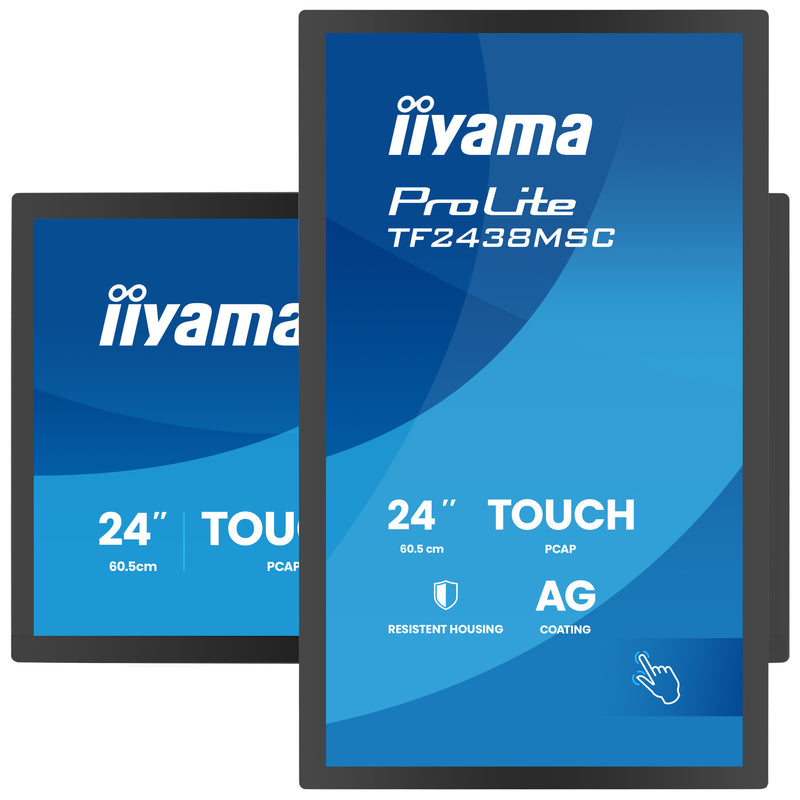 Load image into Gallery viewer, Iiyama prolite tf2438msc-b2 23.8 monitor (zwart, 120 hz, hdmi, displayport, audio, usb, touch)
