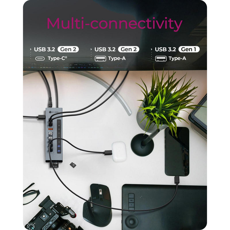 Load image into Gallery viewer, Icy box ib-hub1742cr-c2pd dockingstation (lichtblauw)
