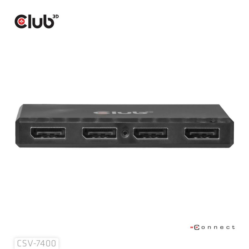 Chargez l'image dans la visionneuse de la galerie, Club 3d displayport quad monitor hub mst 4x 4k30hz displayport splitter (zwart)
