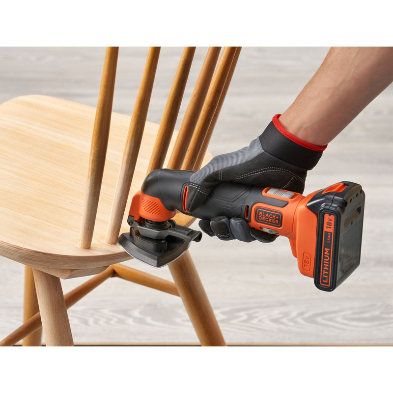 Load image into Gallery viewer, Black+decker bdcos18n-xj 18v oscillerende multitool multifunctioneel gereedschap (oranje zwart, accu en oplader niet inbegrepen)

