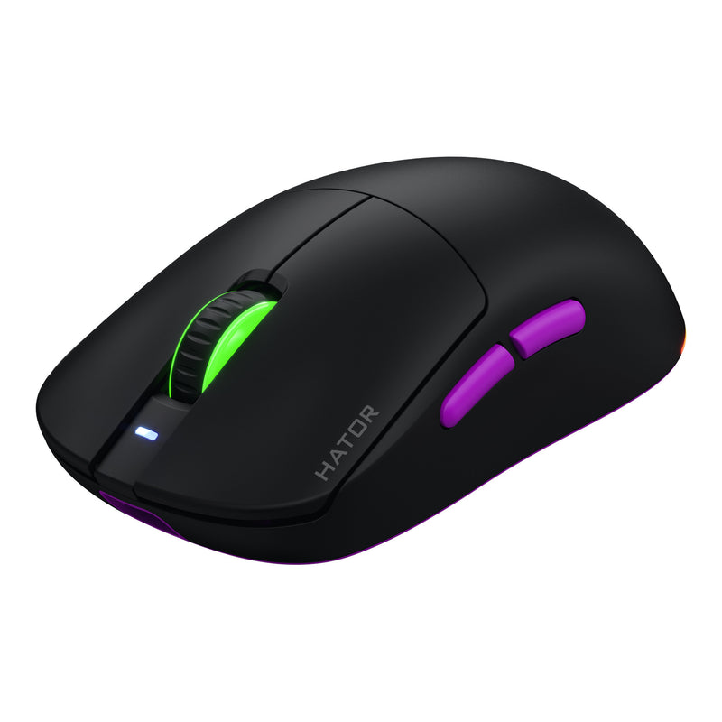 Chargez l'image dans la visionneuse de la galerie, Hator quasar 3 ultra 8k wireless gaming muis (zwart, 400 - 30.000 dpi, rgb, 2.4ghz bluetooth 5.1 usb)
