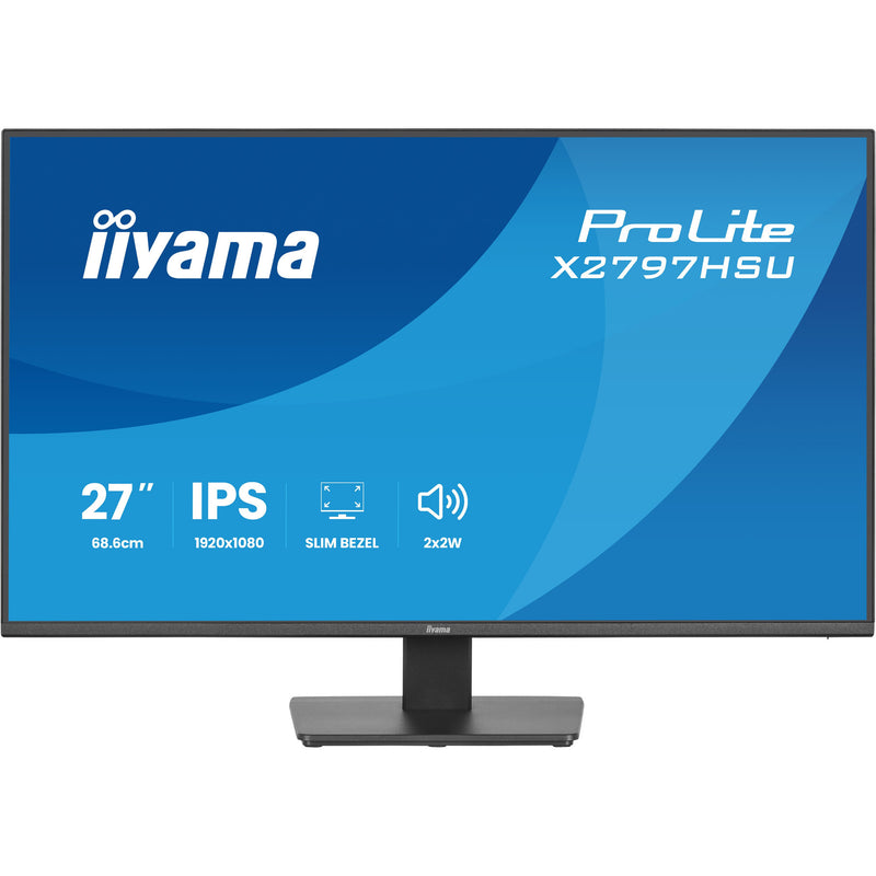 Load image into Gallery viewer, Iiyama prolite x2797hsu-b1 27 monitor (zwart, 120hz, hdmi, displayport, usb-c, audio)

