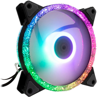 Inter-tech argus rs-071 rgb 120x120x25 case fan (zwart, 120 x 120 x 25 mm, pwm)