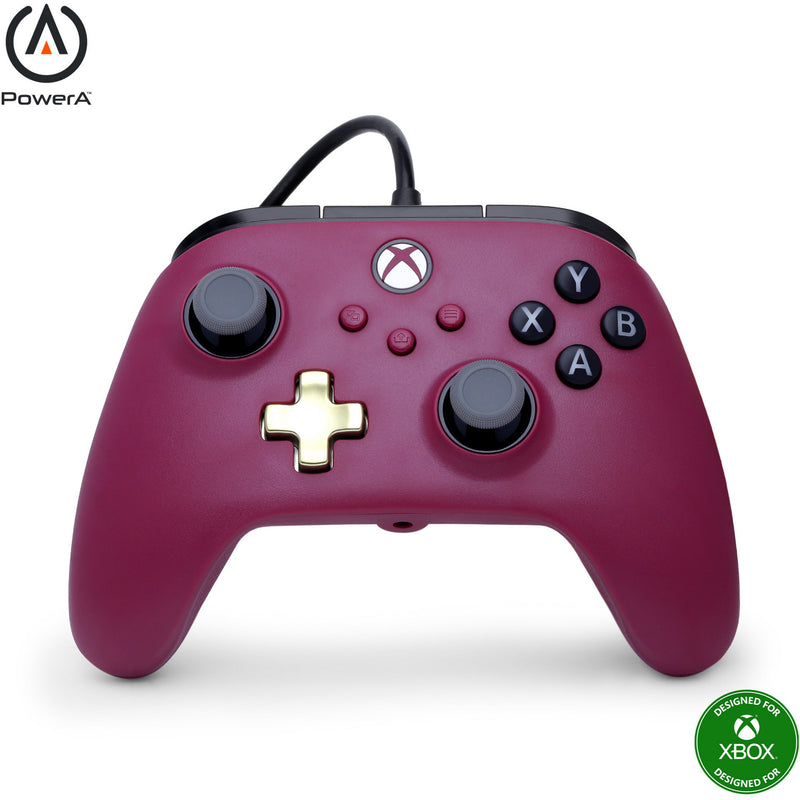 Afbeelding laden in galerijviewer, Powera advantage plus bedrade controller voor xbox series x|s - robijn (donkerrood, xbox series x|s, xbox one, pc)
