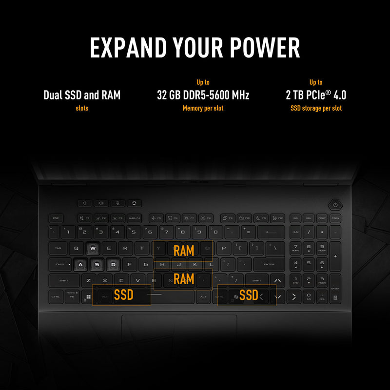 ギャラリービューアに画像をロードする, Asus tuf gaming a16 fa608um-rv231w 16 gaming laptop (zwart grijs | r7 260 | rtx 5060 | 16 gb | 512 gb ssd)
