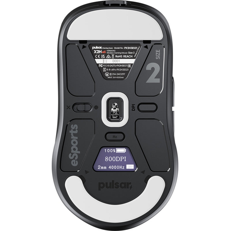 Chargez l'image dans la visionneuse de la galerie, Pulsar x2h v3 es medium wireless gaming mouse (zwart, 32000 dpi, 8k)
