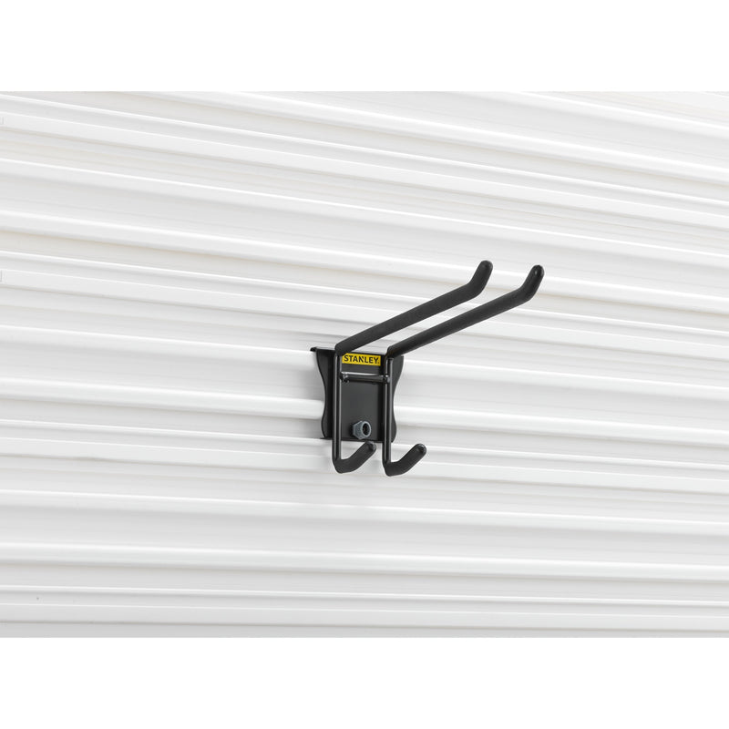 Load image into Gallery viewer, Stanley track wall - dubbele haak houder (zwart)
