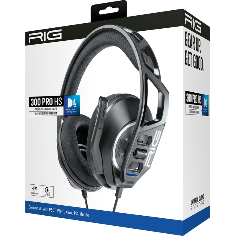 Load image into Gallery viewer, Nacon rig 300 pro hs over-ear gaming headset (zwart, playstation 4, playstation 5, xbox, nintendo switch, pc)
