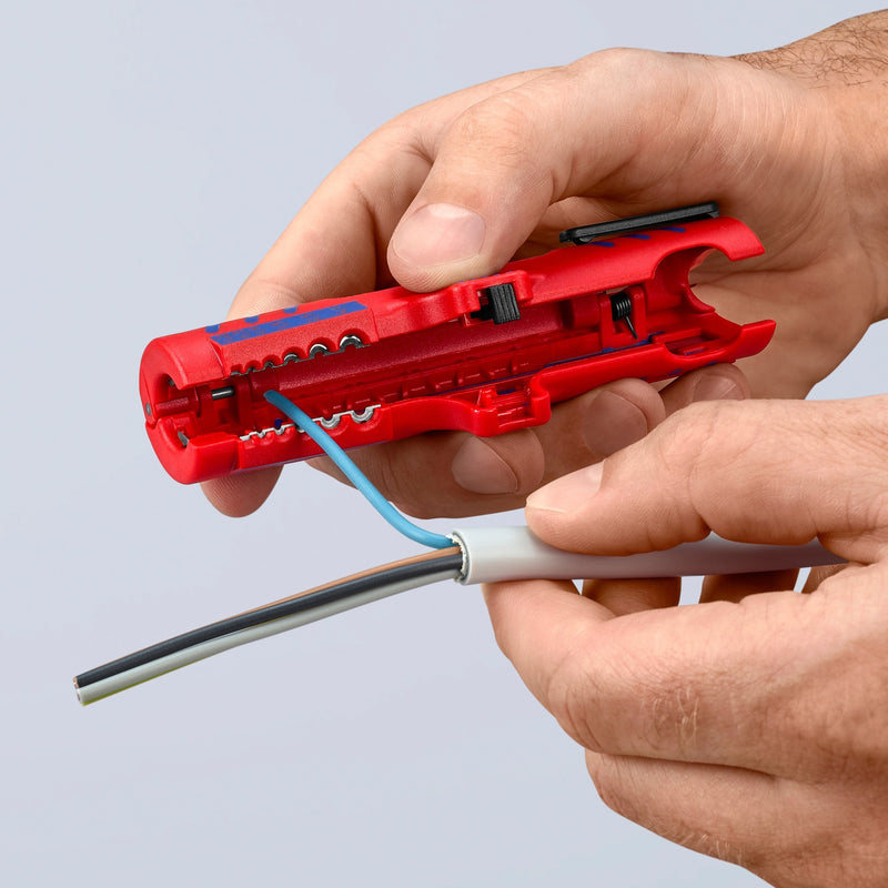 Load image into Gallery viewer, Knipex universele kabelstripper 1685125sb kabelstrip- ontmantelingsgereedschap (rood blauw)
