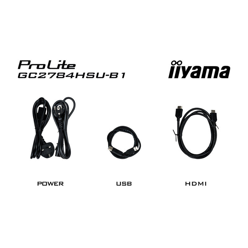 Load image into Gallery viewer, Iiyama g-master red eagle gc2784hsu-b1 27 curved gaming monitor (zwart, 2x hdmi, 1x displayport, usb, audio, amd free-sync, 240 hz)
