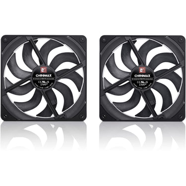 Noctua nf-a14x25 g2 pwm sx2-pp chromax.black case fans (zwart, 2 stuks, 140 x 140 x 25 mm)