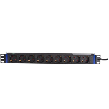 Dsi 19 inch 9 voudige stekkerdoos stekkerdoos (zwart)