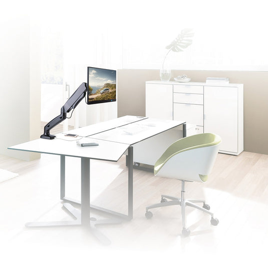 Act connectivity monitorarm office met gasveer, 1 scherm (zwart)