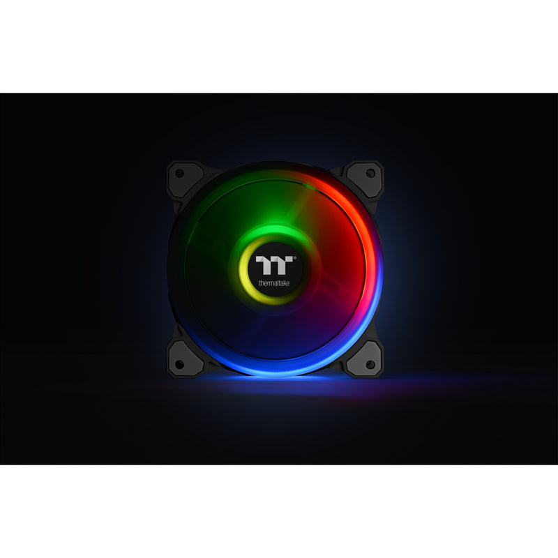 Load image into Gallery viewer, Thermaltake riing quad 14 rgb radiator fan tt premium edition single fan pack case fan (zwart, 140 x 140 x 25 mm)
