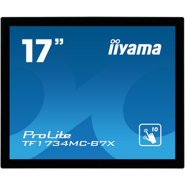 Iiyama prolite tf1734mc-b7x 17 touchscreen monitor (zwart, hdmi, displayport, vga, usb-b, rj-45)