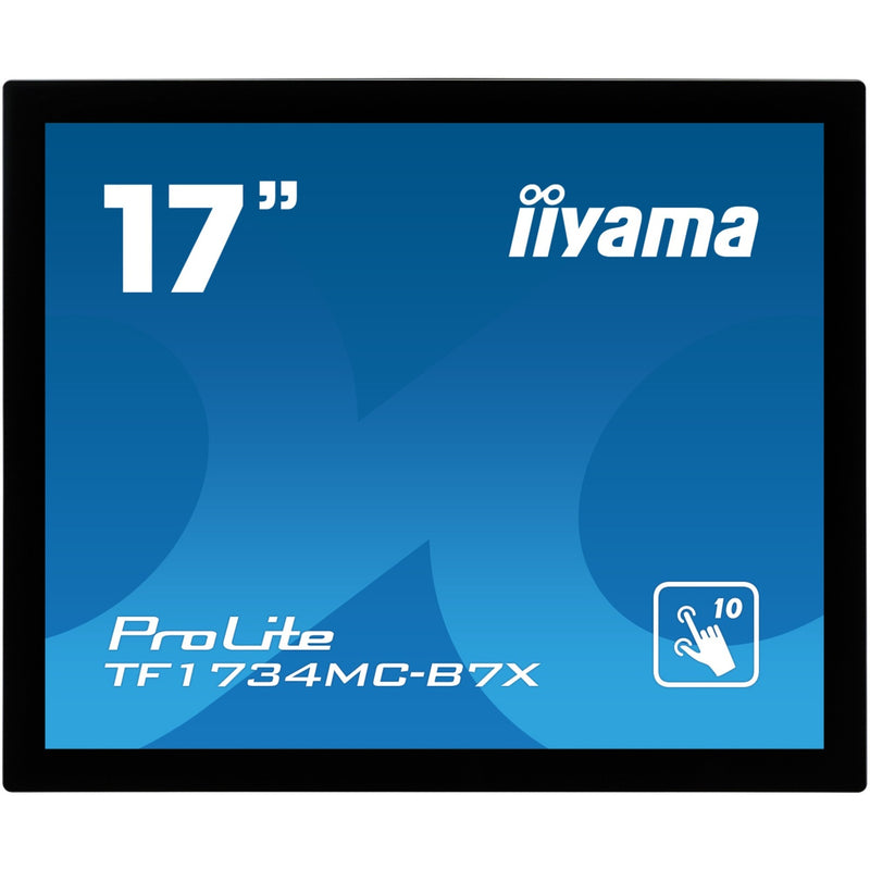 Load image into Gallery viewer, Iiyama prolite tf1734mc-b7x 17 touchscreen monitor (zwart, hdmi, displayport, vga, usb-b, rj-45)
