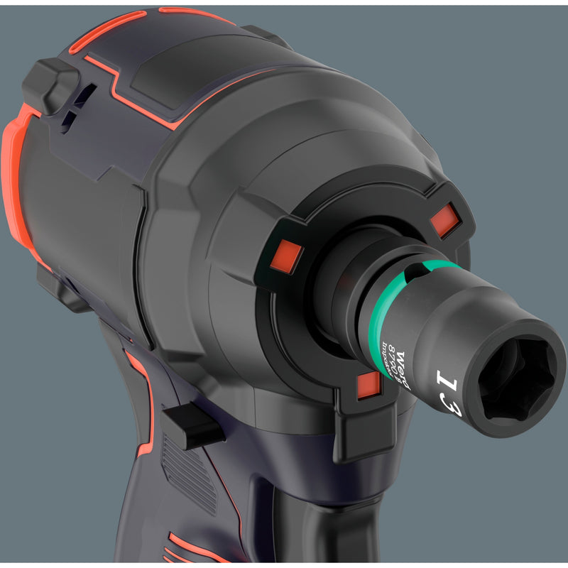 Afbeelding laden in galerijviewer, Wera 9608 dop-magneetstrip b impaktor imperial 1 dopsleutel (zwart groen, 9‑delig)
