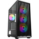 Sharkoon vk4 rainbow midi tower behuizing (zwart | 2x usb-a | rgb | tempered glass)