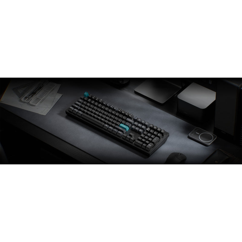 Load image into Gallery viewer, Keychron q6 ultra-m1 8k wireless custom mechanical keyboard (zwart, us lay-out (qwerty), silk pom red, 100%, rgb, hot swap, 8k, 2.4 ghz bluetooth 5.2 usb-c)
