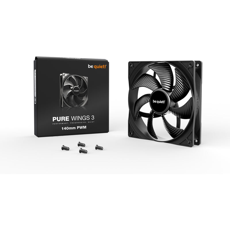 Load image into Gallery viewer, Be quiet! pure wings 3 pwm case fan (zwart, 140 x 140 x 25 mm)
