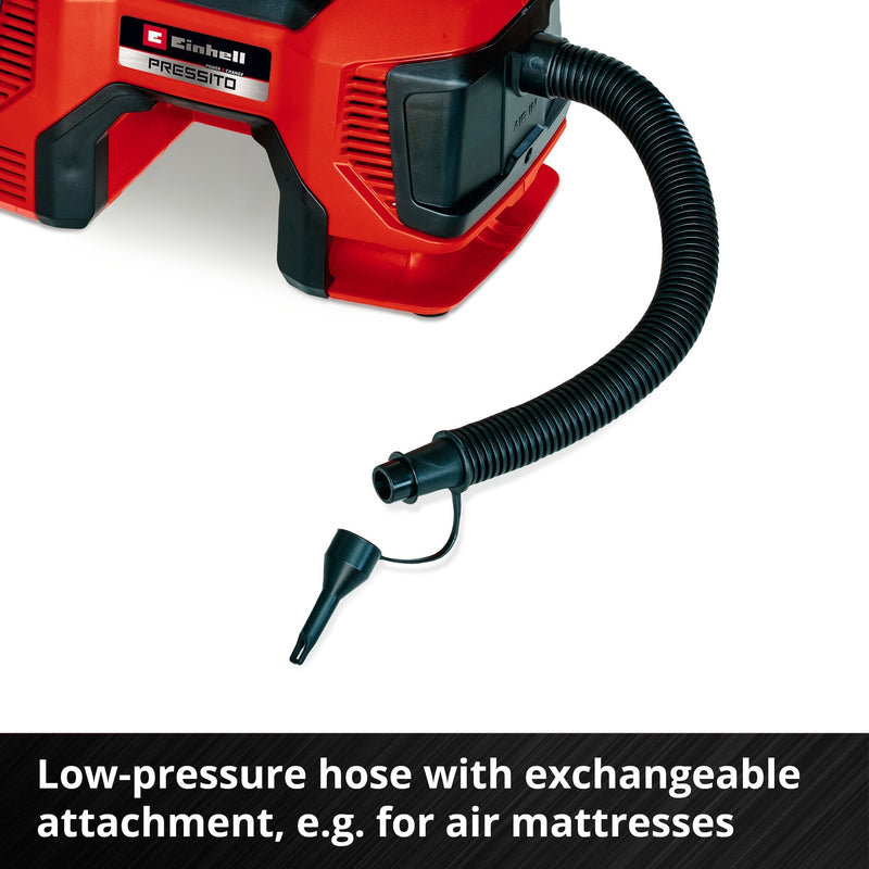 Load image into Gallery viewer, Einhell accu compressor pressito 18 21 (rood zwart, accu en lader niet inbegrepen)
