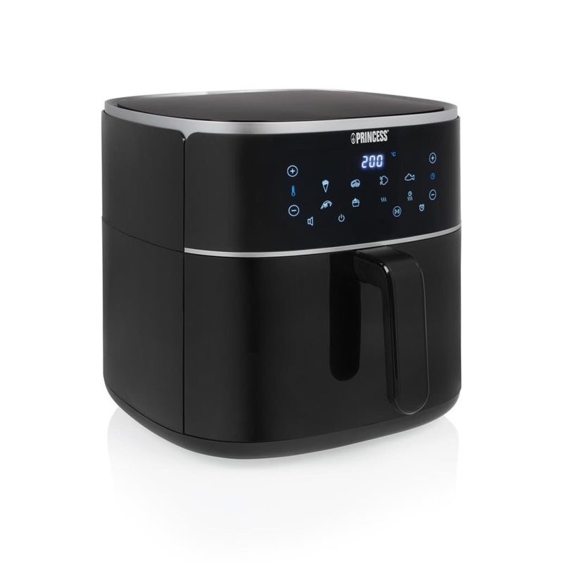 Load image into Gallery viewer, Princess 182254 digitale airfryer 8l heteluchtfriteuse (zwart, 8 liter | hetelucht | verstelbaar airfryerrek | bpa-vrij)
