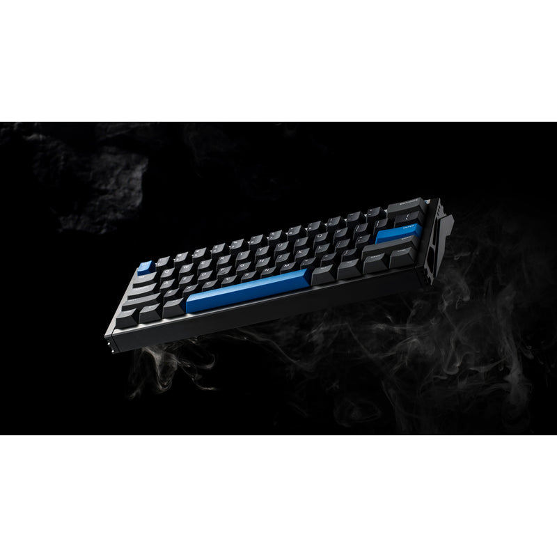 Load image into Gallery viewer, Iqunix ez60 magnetic switch gaming he keyboard, gaming toetsenbord (zwart blauw, us lay-out, us-international, gateron magnetic jade pro, 60%, rgb, double shot pbt keycaps)
