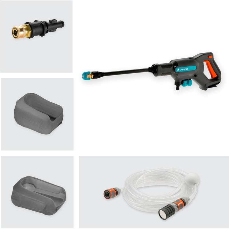 Load image into Gallery viewer, Gardena aquaclean 24 18 v p4a solo drukreiniger (grijs turquoise, 14800-55, accu niet inbegrepen)
