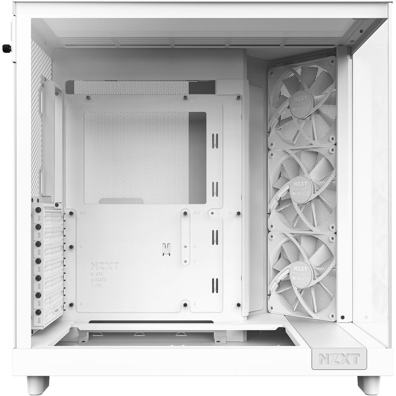 Load image into Gallery viewer, Nzxt h6 flow midi tower behuizing (wit | 2x usb-a | 1x usb-c | tempered glass)
