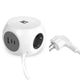 Act connectivity stekkerdoos kubus met 3 stopcontacten, 30w power delivery usb-c a poorten, kabellengte 1,5m stekkerdoos (wit, type f)