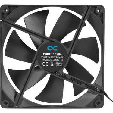 Alphacool core 140mm fan pwm 2500rpm case fan (zwart, 140 x 140 x 25 mm)