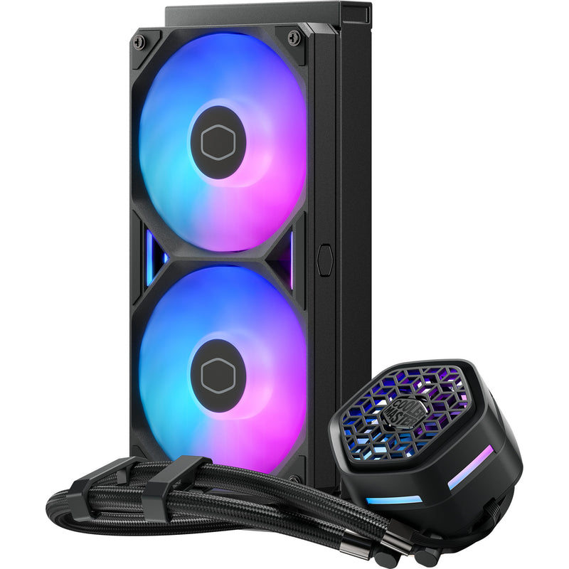 Load image into Gallery viewer, Cooler master masterliquid 240 atmos ii vrm fan argb waterkoeling (zwart)
