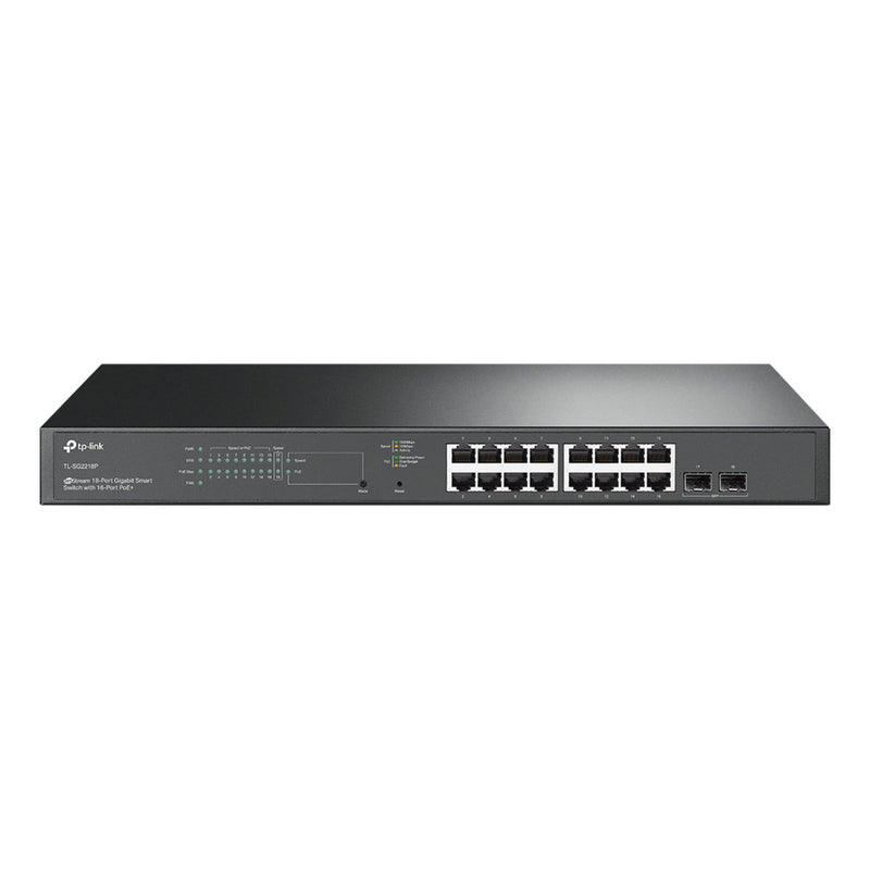 Chargez l'image dans la visionneuse de la galerie, Tp-link omada sg2218p jetstream 18-poorts gigabit smart switch (zwart, 16x poe+, 2x gigabit sfp)

