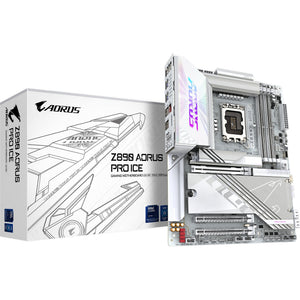 Gigabyte z890 aorus pro ice socket 1851 moederbord (raid, 5gb-lan, wi-fi 7, bt, sound, atx)