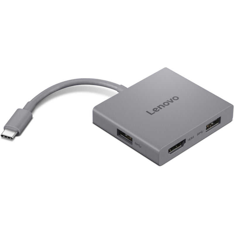 Load image into Gallery viewer, Lenovo usb-c 4 in 1 hub gen2 usb-hub (grijs)
