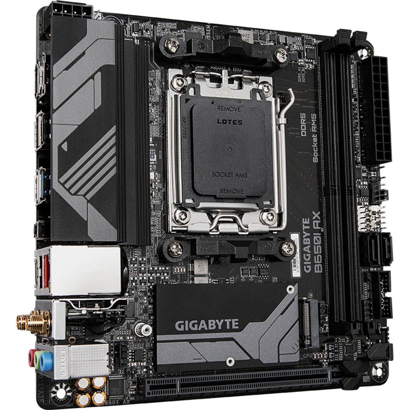 ギャラリービューアに画像をロードする, Gigabyte b650i ax socket am5 moederbord (zwart grijs, raid, 2.5 gb-lan, wlan, bt, sound, mini-itx)
