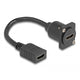 Delock d-type hdmi cable female to female kabel (zwart, 20cm)