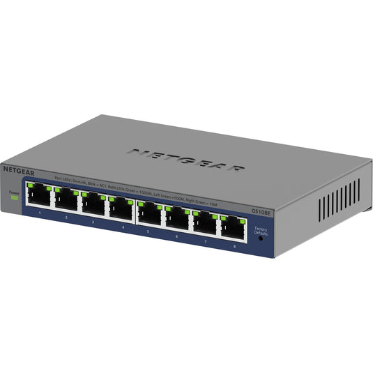 Netgear 8-poorts gigabit plus-switch (gs108e-400eus) (grijs, managed)