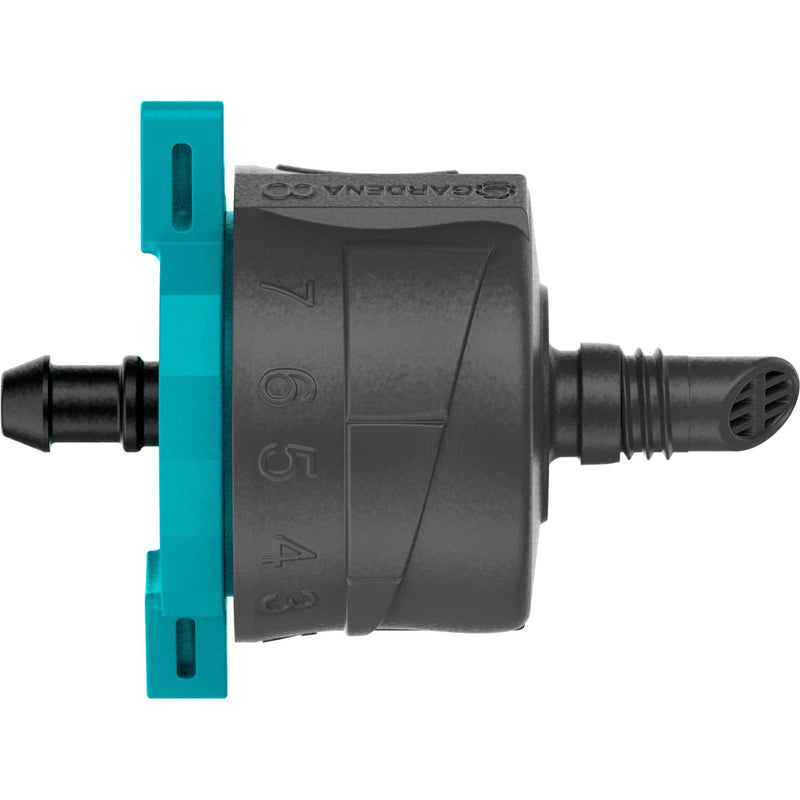 Load image into Gallery viewer, Gardena verstelbare einddruppelaar, drukcompenserend. druppelaar (zwart turquoise, 5 stuks)
