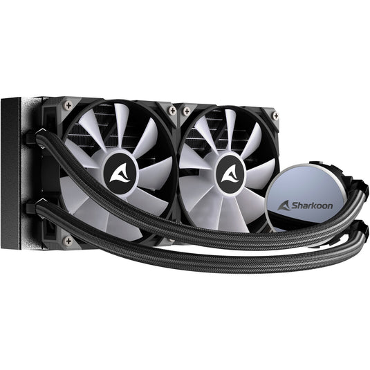 Sharkoon s70 rgb waterkoeling (zwart, 4-pins pwm fan-connector)