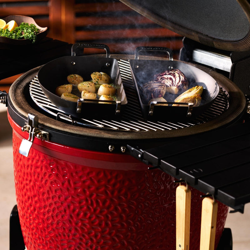 Load image into Gallery viewer, Kamado joe karbon steel half moon pan set bak- braadpan
