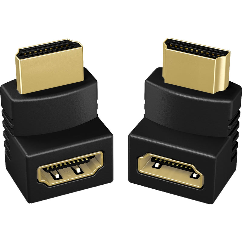 Load image into Gallery viewer, Icy box 2x hdmi hoek adapters (zwart, ib-cb009-1)
